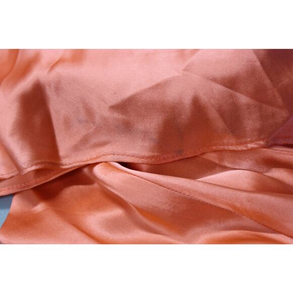 CACHE VTG Gown Silk Coral Formal Plunge neckline Ribbon bodice Size 4 - Picture 5 of 8